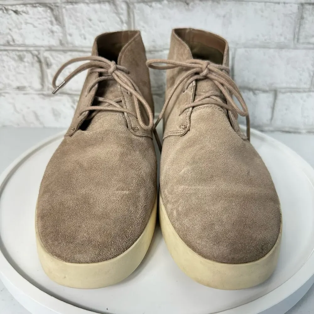 Everlane Desert Boot Pebble Suede Leather Lace Up Shoes Brown 10